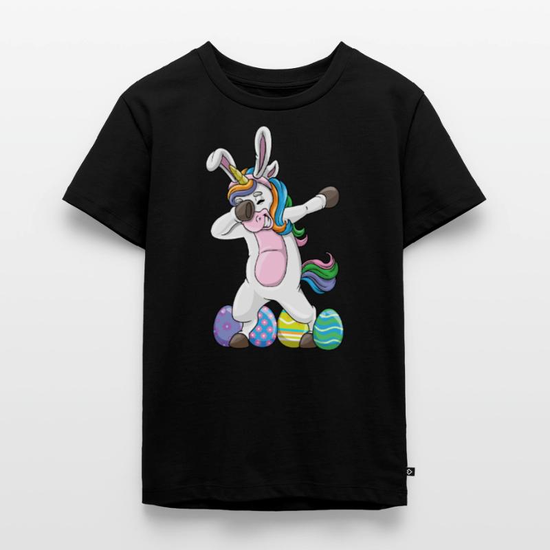 Dabbing Unicorn Easter Rabbit Dab Dance Easter Egg Kids Premium Organic T-Shirt