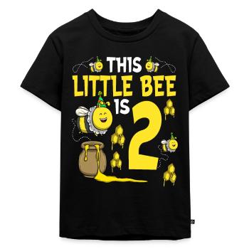 Bienengeburtstag für Mädchen 2. Geburtstag Bienenparty - Kinder Premium Bio T-Shirt - Schwarz - Vorne - Mikhail (115cm)