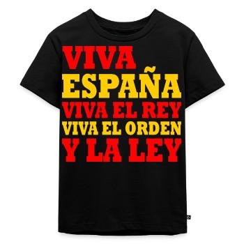 viva españa viva el rey viva el orden y la ley - Kinder Premium Bio T-Shirt - Schwarz - Vorne - Mikhail (115cm)