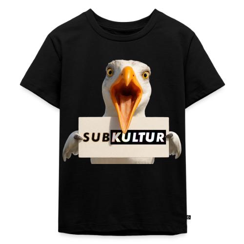 SUBKULTUR Möwe mit Schild - Kinder Premium Bio T-Shirt