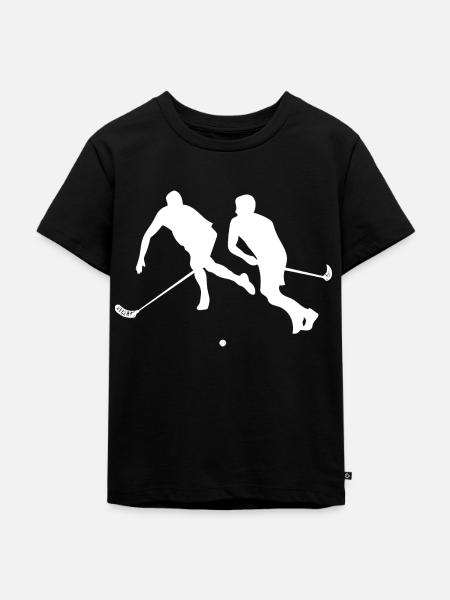 Floorball - Kinder Premium Bio T-Shirt - Schwarz