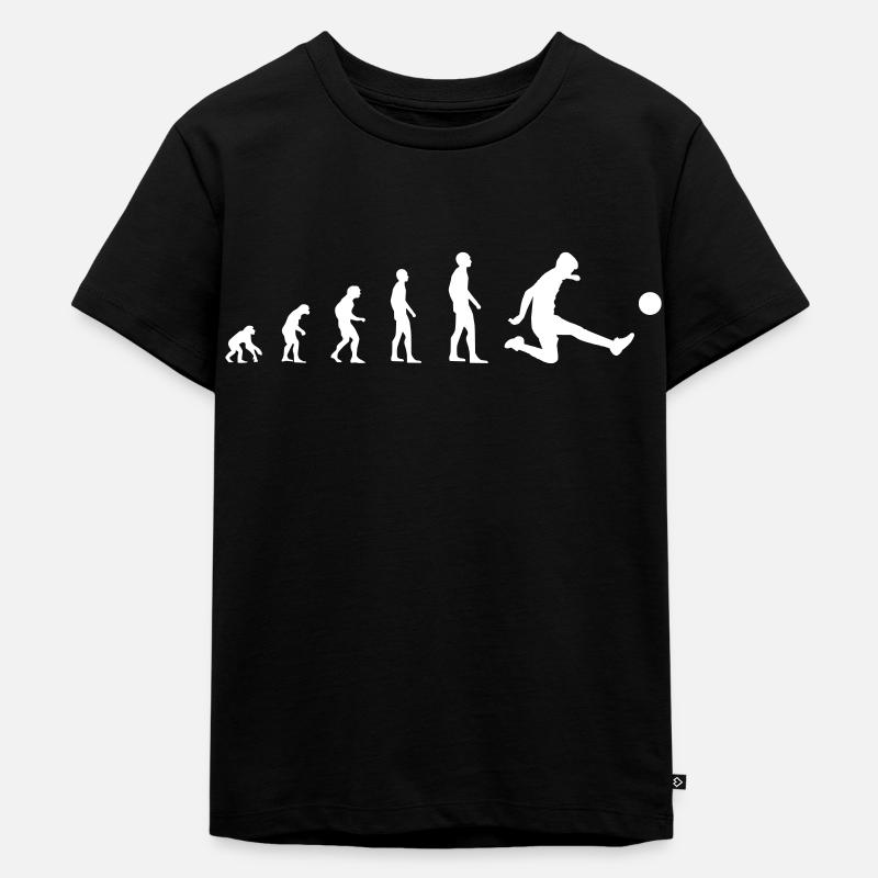 Fußball – Evolution - Kinder Premium Bio T-Shirt - Schwarz