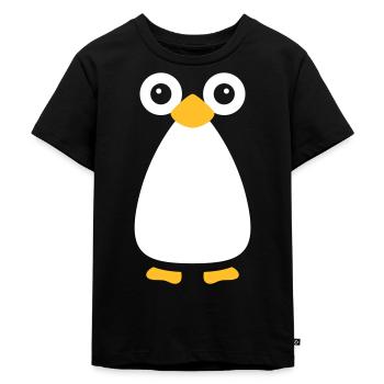 Cute Vector Penguin - Kids Premium Organic T-Shirt - black - Front - Mikhail (115cm)