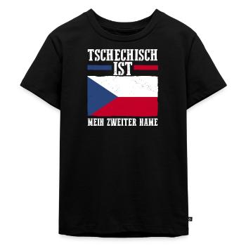 Tschechen Tschechisch Tschechien - Kinder Premium Bio T-Shirt - Schwarz - Vorne - Mikhail (115cm)