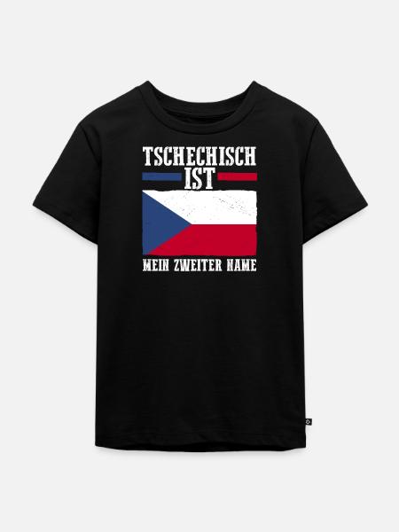 Tschechen Tschechisch Tschechien - Kinder Premium Bio T-Shirt - Schwarz