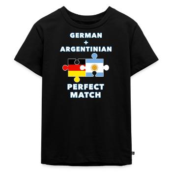 Puzzle Allemand Argentin - T-shirt Premium bio Enfant - noir - Devant - Mikhail (115cm)