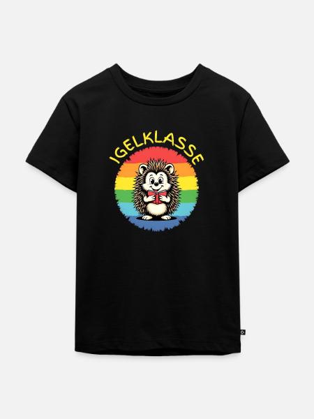 Igelklasse Klassen T-Shirt Klassentier Grundschule - Kinder Premium Bio T-Shirt - Schwarz