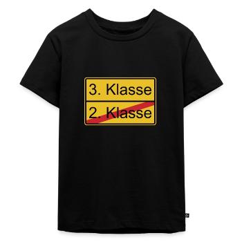 3. Klasse nicht 2. Klasse - Kinder Premium Bio T-Shirt - Schwarz - Vorne - Mikhail (115cm)