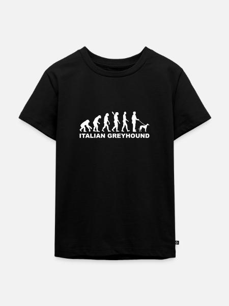 Italian Greyhound - Kinder Premium Bio T-Shirt - Schwarz
