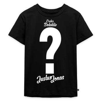 Die Drei ??? Justus Jonas Kostüm - Kinder Premium Bio T-Shirt - Schwarz - Vorne - Mikhail (115cm)