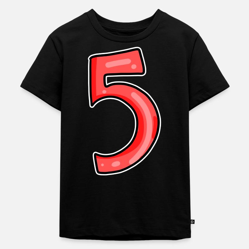5 rouge - T-shirt Premium bio Enfant - noir