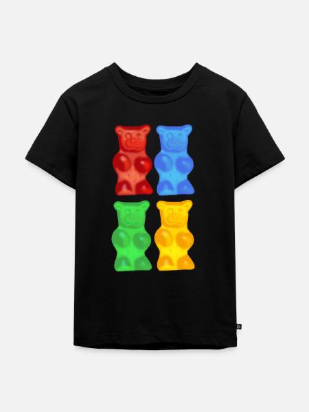 Gummibärchen - Kinder Premium Bio T-Shirt - Schwarz