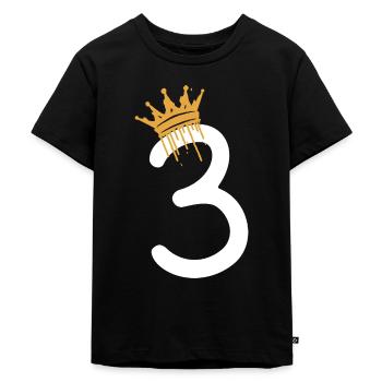 3 - Kinder Premium Bio T-Shirt - Schwarz - Vorne - Mikhail (115cm)