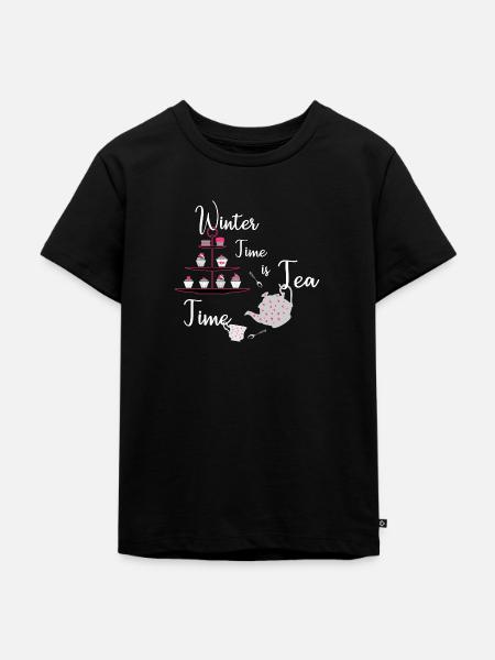 Winter - Kinder Premium Bio T-Shirt - Schwarz