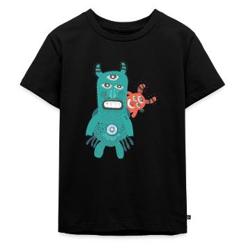hallowee n581 - T-shirt Premium bio Enfant - noir - Devant - Mikhail (115cm)