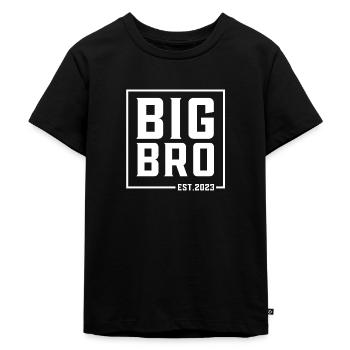 Großer Bruder 2023 Big Bro 23 - Kinder Premium Bio T-Shirt - Schwarz - Vorne - Mikhail (115cm)