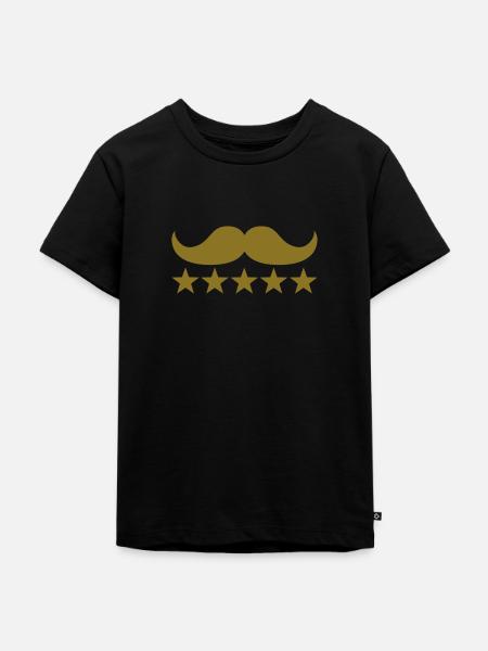 Moustache - Kinder Premium Bio T-Shirt - Schwarz
