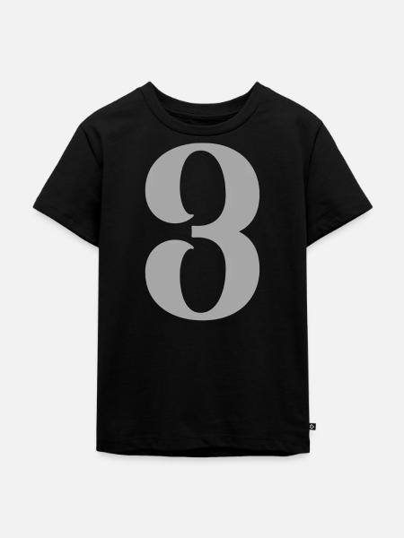 3 - Kinder Premium Bio T-Shirt - Schwarz