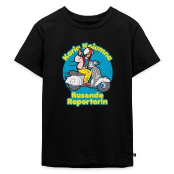 Benjamin Blümchen Karla Kolumna Rasende Reporterin - Kinder Premium Bio T-Shirt - Schwarz - Vorne - Mikhail (115cm)
