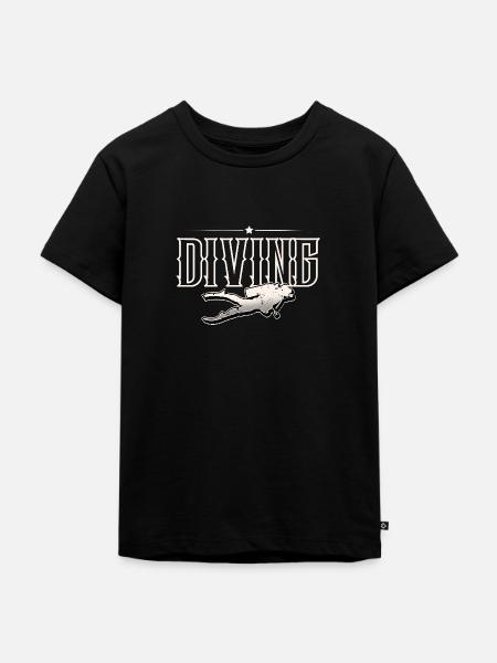 Tauchen - Kinder Premium Bio T-Shirt - Schwarz