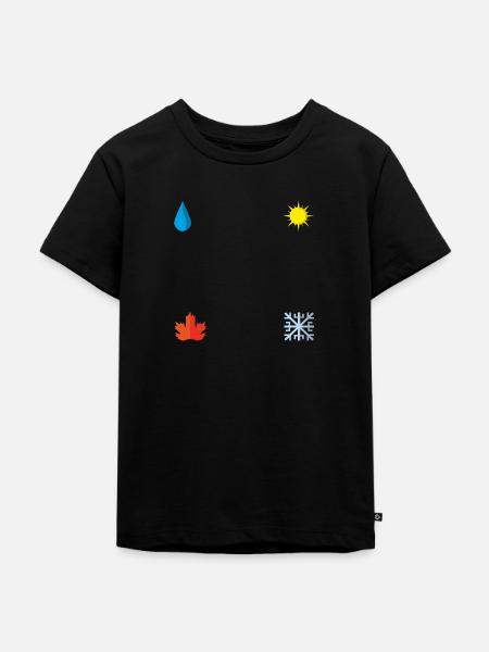 Vier Jahreszeiten - Kinder Premium Bio T-Shirt - Schwarz