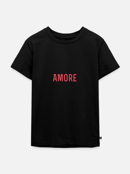 Amore Statement shirt - Kinder Premium Bio T-Shirt - Schwarz