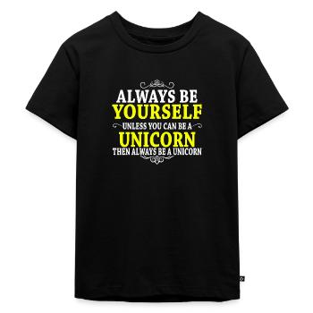 funny funny sayings - Kids Premium Organic T-Shirt - black - Front - Mikhail (115cm)
