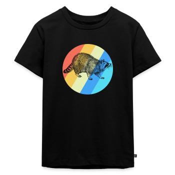Raccoon Gift Racoon Little Bear Forest Cute - Kids Premium Organic T-Shirt - black - Front - Mikhail (115cm)