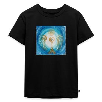 Herzengel des Dienens - Kinder Premium Bio T-Shirt - Schwarz - Vorne - Mikhail (115cm)