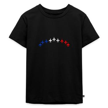Patrouille de France meeting aérien armée de l'air - T-shirt Premium bio Enfant - noir - Devant - Mikhail (115cm)