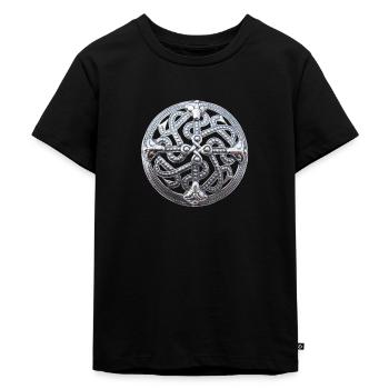 bouclier odin - T-shirt Premium bio Enfant - noir - Devant - Mikhail (115cm)