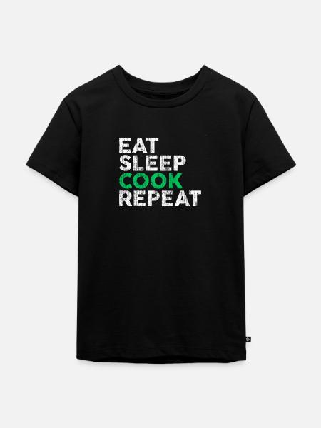 Koch kochen - Kinder Premium Bio T-Shirt - Schwarz