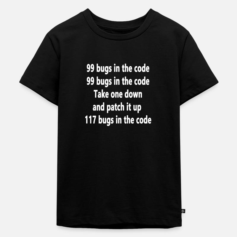 99 bugs dans le code - T-shirt Premium bio Enfant - noir