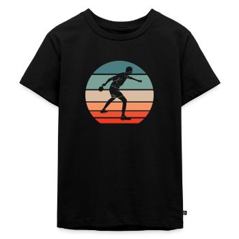 Tennis de table joueur de tennis de table raquette de tennis de table - T-shirt Premium bio Enfant - noir - Devant - Mikhail (115cm)