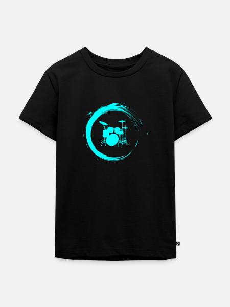 Schlagzeug - Kinder Premium Bio T-Shirt - Schwarz
