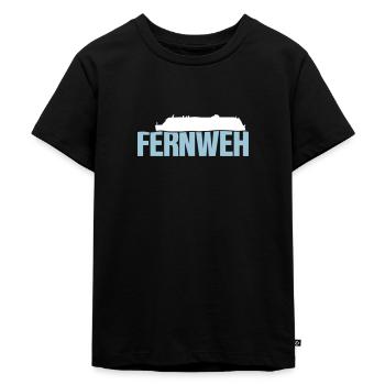Fernweh - Kinder Premium Bio T-Shirt - Schwarz - Vorne - Mikhail (115cm)