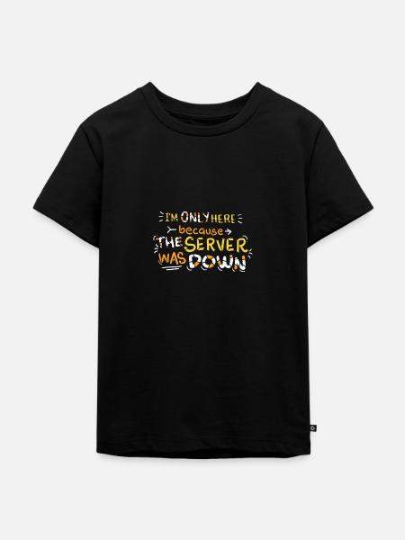 Server down - T-Shirt Geschenk - Kinder Premium Bio T-Shirt - Schwarz