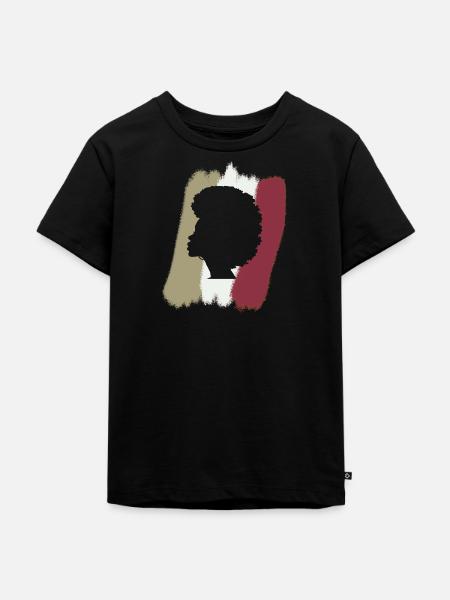 70s Funky Afro - Kinder Premium Bio T-Shirt - Schwarz