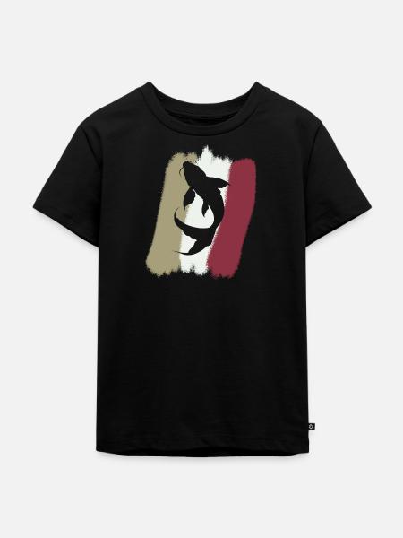 Koi Fisch Teich - Kinder Premium Bio T-Shirt - Schwarz