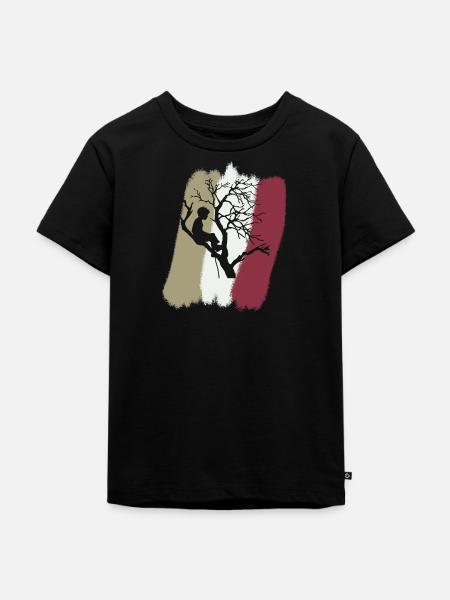 Klettern Aufstieg Kletterer - Kinder Premium Bio T-Shirt - Schwarz