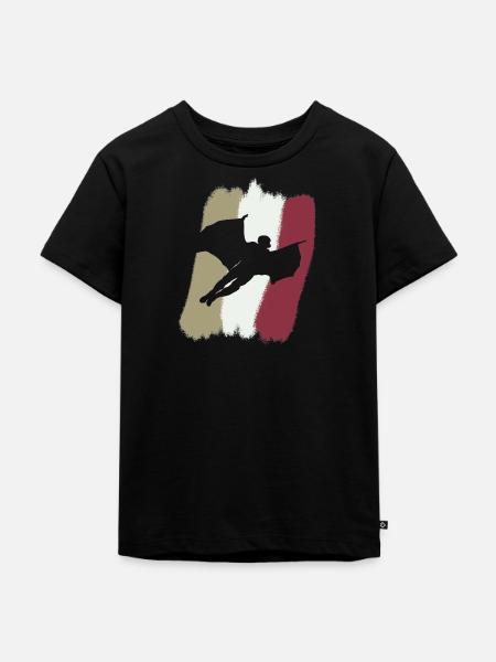 Wingsuit Fliegen Base Jumping - Kinder Premium Bio T-Shirt - Schwarz
