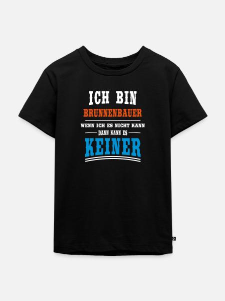 Brunnenbauer Beruf - Kinder Premium Bio T-Shirt - Schwarz