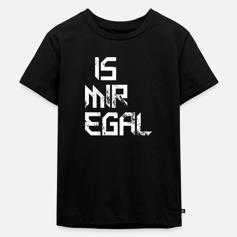 Is mir egal - Kinder Premium Bio T-Shirt - Schwarz