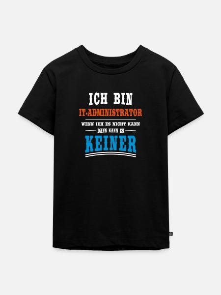 IT - Administrator Beruf - Kinder Premium Bio T-Shirt - Schwarz