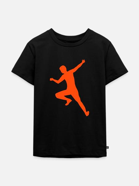 Bouldern - Kinder Premium Bio T-Shirt - Schwarz