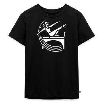 Pilates Équilibre - T-shirt Premium bio Enfant - noir - Devant - Mikhail (115cm)