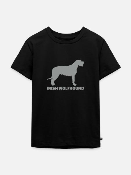 Irischer Wolfshund - Kinder Premium Bio T-Shirt - Schwarz