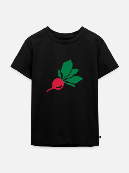 Radieschen - Kinder Premium Bio T-Shirt - Schwarz