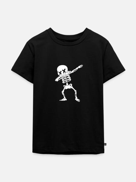 Skelett - Kinder Premium Bio T-Shirt - Schwarz