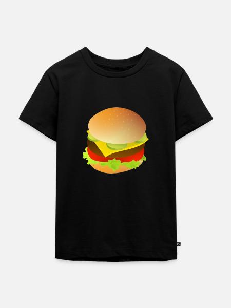 Burger - Kinder Premium Bio T-Shirt - Schwarz